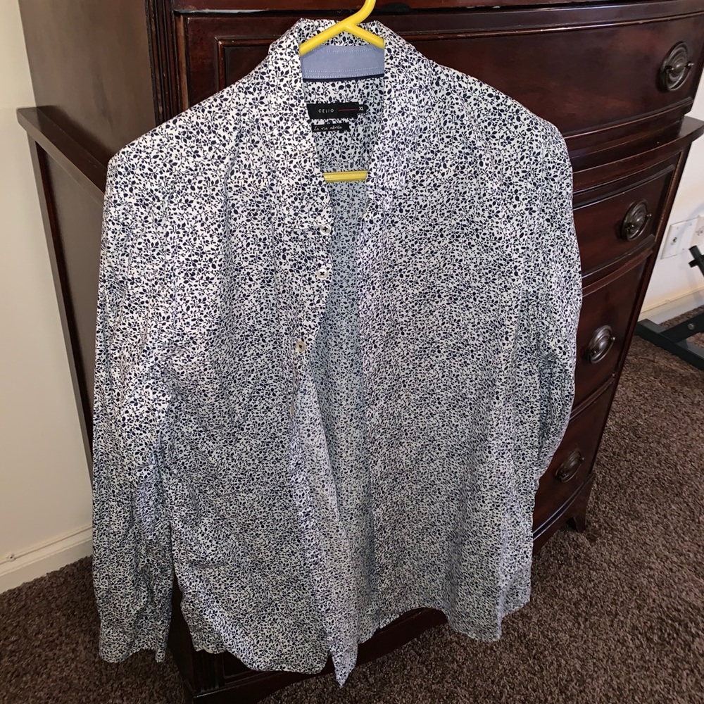 Bought in Spain! floral print dress shirt